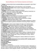 Electrical Mechanic&sol;Test Technician Questions and Answers &NewLine;