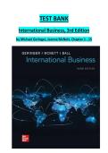 TEST BANK &NewLine;International Business&comma; 3rd Edition &NewLine;by Michael Geringer&comma; Jeanne McNett&period; Chapter 1 - 15 &NewLine;