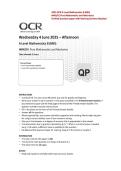 2025 OCR A Level Mathematics B &lpar;MEI&rpar; H640-01 Pure Mathematics and Mechanics Verified Question Paper With Marking Scheme and Solution 2025&sol; 2026