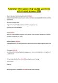 Auxiliary Flotilla Leadership Course Questions &NewLine;with Correct Answers 2026 