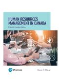 SOLUTION MANUAL FOR Human Resources Management in Canada&comma; Canadian 15th Edition by Gary Dessler ISBN&colon;9780137291878 COMPLETE GUIDE ALL CHAPTERS COVERED 100&percnt; VERIFIED A&plus; GRADE ASSURED&excl;&excl;&excl;&excl;&excl;NEW LATEST UPDATE&excl;&excl;&excl;&excl;&excl;&excl;