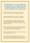 PEARSON RBT ACTUAL EXAM PREP 2026&NewLine;ALL QUESTIONS AND CORRECT DETALED&NewLine;ANSWERS ALREADY A GRADED WITH&NewLine;EXPERT FEEDBACK &vert;NEW AND REVISED&NewLine;