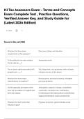 NJ Tax Assessors Exam - Terms and Concepts Exam Complete Test &comma; Practice Questions&comma; Verified Answer Key&comma; and Study Guide for &lpar;Latest 2026 Edition&rpar;
