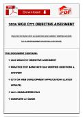 2026 WGU C777 OBJECTIVE ASSESSMENT PRACTICE TEST BANK WITH 350 QUESTIONS AND CORRECT VERIFIED ANSWERS C777 OA WEB DEVELOPMENT APPLICATIONS &lpar;LATEST UPDATE&rpar; 