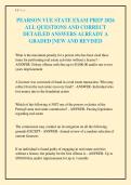PEARSON VUE STATE EXAM PREP 2026&NewLine;ALL QUESTIONS AND CORRECT&NewLine;DETAILED ANSWERS ALREADY A&NewLine;GRADED &vert;NEW AND REVISED&NewLine;