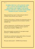 FLORIDA DENTAL LAWS & RULES &lpar;ADEX&NewLine;CDCA&rpar; ACTUAL EXAM PREP 2026 ALL&NewLine;QUESTIONS AND CORRECT DETAILED&NewLine;ANSWERS ALREADY A GRADED WITH EXPERT&NewLine;FEEDBACK &vert;NEW AND REVISED