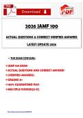 2026 JAMF 100 ACTUAL QUESTIONS & CORRECT VERIFIED ANSWERS LATEST UPDATE 2026