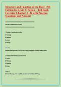 Structure and Function of the Body 17th Edition by Kevin T&period; Patton &ndash; Test Bank Covering Chapters 1&ndash;22 with Practice Questions and Answers