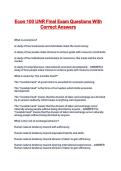 Econ 100 UNR Final Exam Questions With Correct Answers