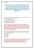 HCR 240 HUMAN PATHOPHYSIOLOGY FINAL&NewLine;ACTUAL EXAM 2026 ALL QUESTIONS AND&NewLine;CORRECT DETAILED ANSWERS ALREADY A&NewLine;GRADED WITH EXPERT FEEDBACK &vert;NEW AND&NewLine;REVISED