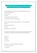 NR 507 Final Exam Advanced Pathophysiology&comma; Pathophysiology Finals &sol; Questions And Answers &sol; 100&percnt; Guaranteed Pass&excl;&excl;