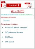 WGU D278 Objective Assessment &vert; 70 Questions and Answers &vert; 2026 Update &vert; 100&percnt; Correct&period;&NewLine;