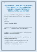 DHN 101 EXAM 1 PREP 2026 ALL QESTIONS&NewLine;AND CORRECT DETAILED ANSWERS&NewLine;ALREADY A GRADED WITH EXPERT&NewLine;FEEDBACK &vert;NEW AND REVISED