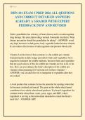 DHN 101 EXAM 3 PREP 2026 ALL QESTIONS&NewLine;AND CORRECT DETAILED ANSWERS&NewLine;ALREADY A GRADED WITH EXPERT&NewLine;FEEDBACK &vert;NEW AND REVISED