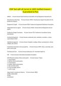 CFSP Test with all Correct & 100&percnt; Verified Answers &vert;Guaranteed to Pass