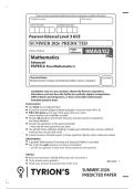 Edexcel A Level June 2026 Mathematics Paper 2 Pure Mathematics 2 Predicted Question Paper
