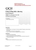 2025 OCR A Level History A Y302-01 The Viking Age c&period;790&ndash;1066 Verified Question Paper With Marking Scheme and Solution 2025&sol; 2026