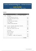 Edexcel A Level June 2026 Further Mathematics Further Statistics 2 Predicted Mark Scheme