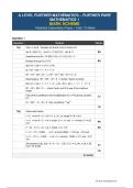 Edexcel A Level June 2026 Further Mathematics Further Pure Mathematics 1 Predicted Mark Scheme