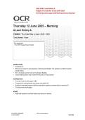 2025 OCR A Level History A Y222-01 The Cold War in Asia 1945&ndash;1993 Verified Question Paper With Marking Scheme and Solution 2025&sol; 2026
