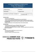 Edexcel A Level June 2026 Further Mathematics Further Pure Mathematics 1 Predicted Question Paper