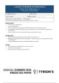 Edexcel A Level June 2026 Further Mathematics Further Pure Mathematics 2 Predicted Question Paper