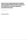 Nys tow truck endorsement test in spanish EXAM &lpar;updated 2026&rpar;   Questions & Answers &vert; With 100&percnt; Correct Answers graded A&plus; Guaranteed Success&excl;&excl;