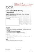 2025 OCR A Level History A Y309-01 The Ascendancy of the Ottoman Empire 1453&ndash;1606 Verified Questions Study Guide With Solution 2025&sol; 2026