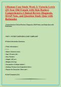 i-Human Case Study Week 2&colon; Victoria Lewis &lpar;25-Year Old Female with Skin Rashes&rpar; Comprehensive Clinical Review Diagnosis&comma; SOAP Note&comma; and Question Study Quiz with Rationales