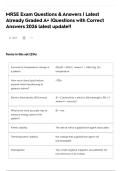 MRSE Exam Questions & Answers &vert; Latest Already Graded A&plus; &vert;Questions with Correct Answers 2026 latest update&excl;&excl;