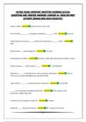 OB RNC EXAM -INPATIENT OBSTETRIC NURSING&vert;ACTUAL QUESTIONS AND VERIFIED ANSWERS &vert;GRADED A&plus; &vert;PASS ON FIRST ATTEMPT&vert;BRAND NEW 2026 UPDATE&excl;&excl;&excl;&excl;&excl;