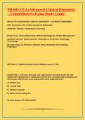 NR 603 CEA &lpar;Advanced Clinical Diagnosis&rpar; &ndash; Comprehensive Exam Study Guide