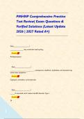 PMHNP Comprehensive Practice Test Review&vert; Exam Questions & Verified Solutions &lpar;Latest Update 2026 &vert; 2027 Rated A&plus;&rpar;&NewLine;&NewLine;&NewLine;