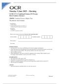 2025 OCR GCSE Combined Science B &lpar;Twenty First Century Science&rpar; J260-08 Combined Science &lpar;Higher Tier&rpar; Complete Question Paper With Marking Scheme and Solution 2025&sol; 2026