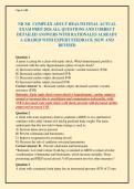 NR 341 COMPLEX ADULT HEALTH FINAL ACTUAL&NewLine;EXAM PREP 2026 ALL QUESTIONS AND CORRECT&NewLine;DETAILED ANSWERS WITH RATIONALES ALREADY&NewLine;A GRADED WITH EXPERT FEEDBACK &vert;NEW AND&NewLine;REVISED