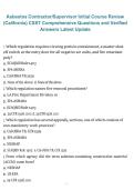 Asbestos Contractor Supervisor Initial Course Review &lpar;California&rpar; &ndash; CSST Comprehensive Questions and Verified Answers Latest Update 2026&sol;2027 Study Guide
