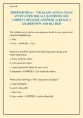 FIREFIGHTER 1C &ndash; WILDLAND ACTUAL EXAM&NewLine;STUDY GUIDE 2026 ALL QUESTIONS AND&NewLine;CORRECT DETAILED ANSWERS ALREADY A&NewLine;GRADED &vert;NEW AND REVISED&NewLine;