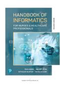 TEST BANK FOR Handbook of Informatics for Nurses & Healthcare Professionals 7th edition by Toni Hebda &comma; Melody Rose&comma; Kathleen Hunter ISBN&colon; 978-0138106355 COMPLETE GUIDE ALL CHAPTERS COVERED 100&percnt; VERIFIED A&plus; GRADE ASSURED&excl;&excl;&excl;&excl;NEW LATEST UPDATE&excl;&excl;&excl;&excl;