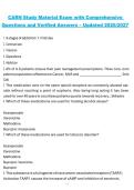 CARN Study Material Exam with Comprehensive Questions and Verified Answers 2026&sol;2027 &ndash; Updated Certification Review Guide