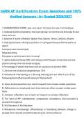 CARN-AP Certification Exam Questions and Verified Answers 2026&sol;2027 &ndash; A&plus; Graded Comprehensive Advanced Practice Review Guide