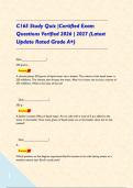 C165 Study Quiz &vert;Certified Exam Questions Verified 2026 &vert; 2027 &lpar;Latest Update Rated Grade A&plus;&rpar;&NewLine;   &NewLine;