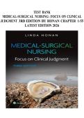 Test Bank for Medical-Surgical Nursing&colon; Focus on Clinical Judgment&comma; 3rd Edition by Linda Honan&vert;978-1975190941&vert; All Chapters 1-55&vert; LATEST