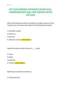 ATI TEAS NURSING ENTRANCE EXAM 2026-&NewLine;COMPREHENSIVE Q&A FOR CERTIFICATION&NewLine;SUCCESS