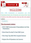 WGU D388 Fundamentals of Spreadsheets and Data Presentations&vert;Explore New 89 Questions and Answers&vert;Extra Notes Provided to Pass D388 Course&vert;New Study tips 2026 with complete solutions&NewLine;