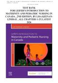 Leifer's Introduction to Maternity & Pediatric Nursing in Canada Test Bank 2nd Edition&vert; 9780323872775&vert; All Chapters 1-33&vert; UPDATED