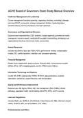 ACHE Board of Governors Exam Study Manual &ndash; Complete Topic Breakdown with Descriptions and Key Words