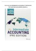 Test bank for Intermediate Accounting 3rd edition with test questions and answers graded A&plus;