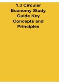 1&period;3 Circular Economy Study Guide Key Concepts and Principles With Practice Questions and Solution 2025&sol; 2026
