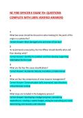 NC FIRE OFFICER II EXAM 70&plus; QUESTIONS COMPLETE WITH 100&percnt; VERIFIED ANSWERS