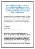 SAUNDERS NCLEX RN PRACTICE&NewLine;EXAM 2026 ALL QUESTIONS AND&NewLine;CORRECT DETAILED ANSWERS WITH&NewLine;RATIONALES ALREADY A GRADED&NewLine;&vert;NEW AND REVISED&NewLine;